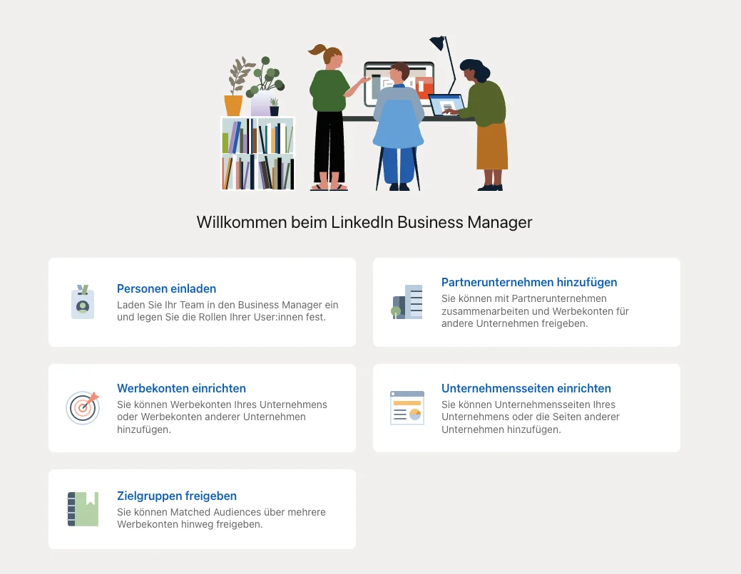Screenshot LinkedIn Business Manager